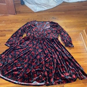 Torrid velvet floral fit & flare mini dress Torrid size 2 (US 18-20) plus size